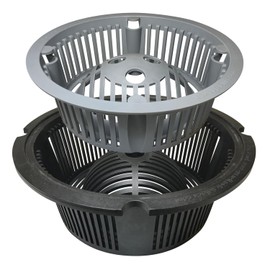 RectorSeal Guardian Drain Lock GDLDUO4500BSKR Duo 2-in-1 Basket Round Commercial Floor Sink Strainer, 9.5 Inch