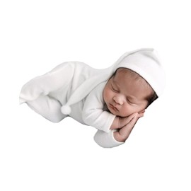 CUTEBBPHOTO Newborn Baby Photography Bodysuits Outfits Boy Girl Infant Photo Crochet Romper Outfit (White2)