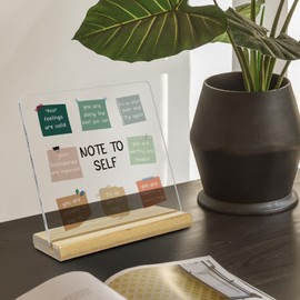 Note to Self, Motivational Acrylic Plaque Gift for Women, Mental Health Therapy Office Print Decorations for School Counseling Office Therapy Desktop Art Decor