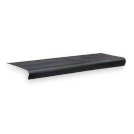Stair Tread Cover, Black, 24in W, Vinyl