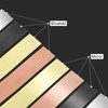 uxcell Stainless Steel Wall Trim Molding, 16.4 ft x 1.57