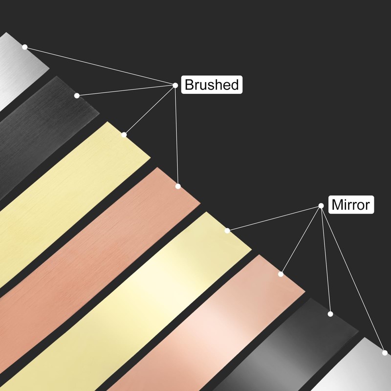 uxcell Stainless Steel Wall Trim Molding, 16.4 ft x 1.57