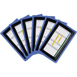 Pro Athletics QB Playbook Wristband - Football Quarterback Play Wristbands for Adult and Youth - Wrist Coach for All Sports with 3 Compartments (Navy Blue, Youth, 6-Pack)