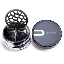 Lensbix Purist Contact Lens Case The Perfect Gift for Lens Wearers Innovative Design for Modern People (Black Purist)