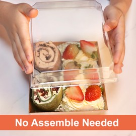 MZTOOL 50Pack Small Charcuterie Boxes Charcuterie Boxes with Clear Lids, 5-Inch Dessert Boxes for Sandwiches pertain SáNdwiches, Galletas, Sushi, Rebanadas De Pastel, Fresas