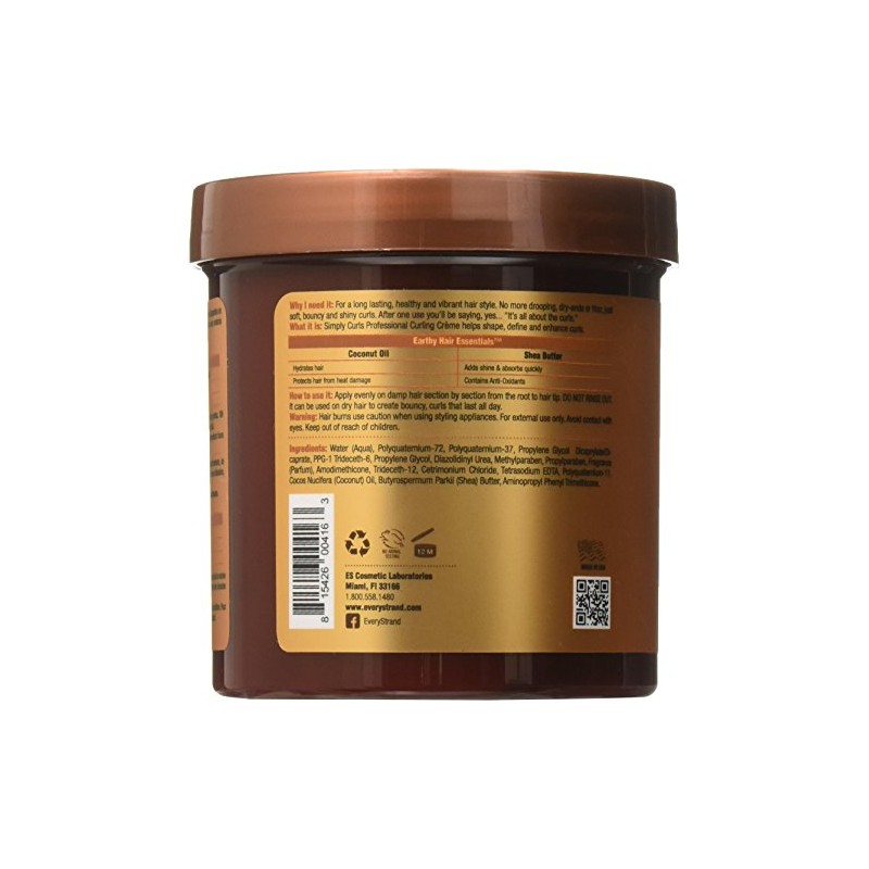 Every Strand Simply Curls Coco Oil/Shea Curl Creme, 15 Ounce