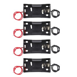 hrsyyl 4pcs D Cell Battery Holder 1.5V D Size Battery Holder Case Container with Wire D Size Battery Box