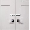 Push Pull Door Horizontal Stickers Sign – 2 pack 5”x2”
