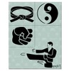 Stencil1 Martial Arts 4-Pack Stencil Set - Durable Quality Reusable