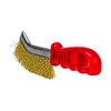 Forney 70516 Brass Wire Brush with Plastic Handle (Rust and