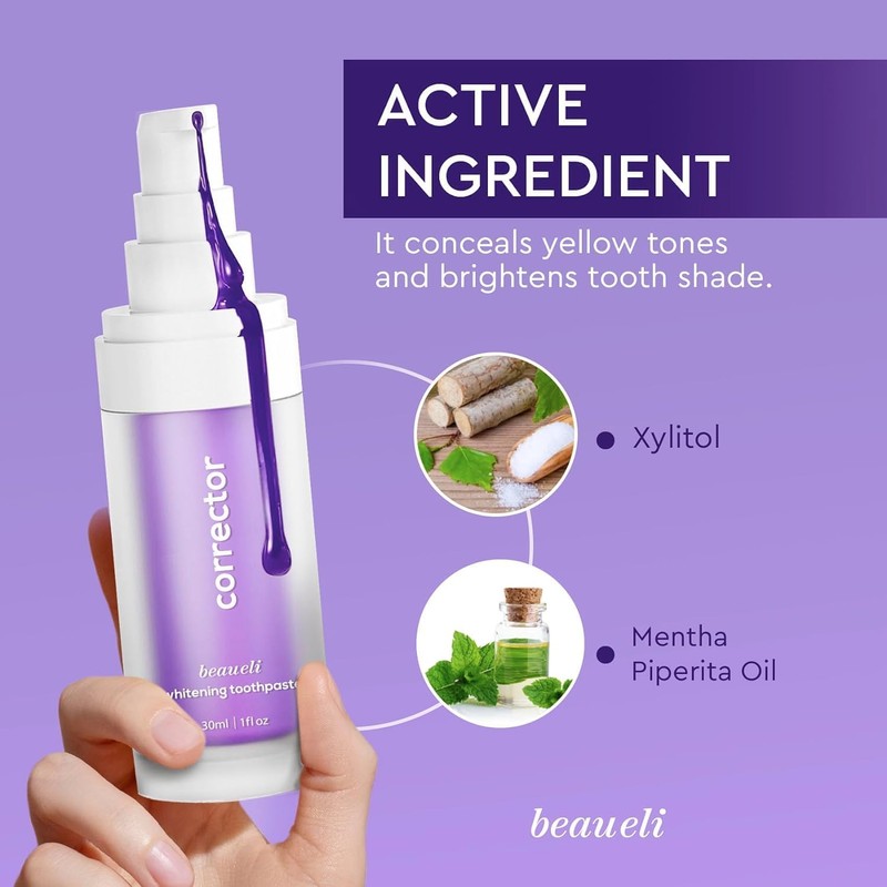 Purple Teeth Whitening Toothpaste, Teeth Whitening, Purple Toothpaste, Purple Whitening