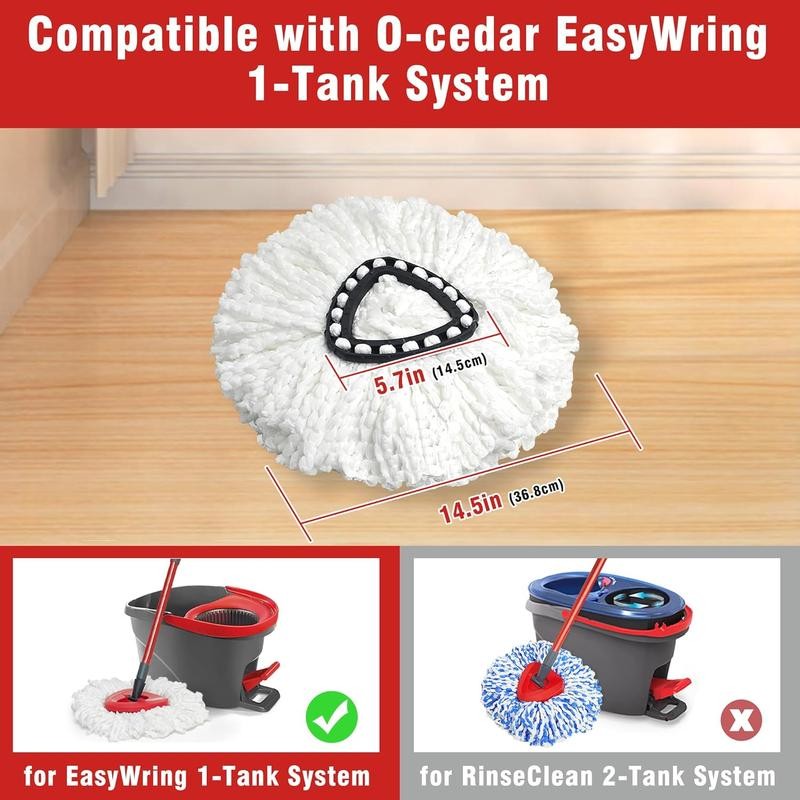 ONLY FIT for 1-TANK System) Mop Replace Head 3 Pack