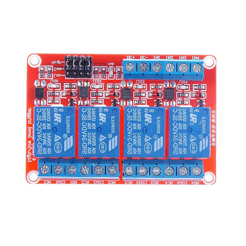 hiBCTR 4CH 24V Relay Module OPTO-Isolated - High/Low Level Trigger