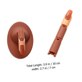 Ipetboom 1Set Manicure Training Fake Nail with Base Joint Finger Practice Tips Nail Art Practice Supplies for Nail Design Enhancement