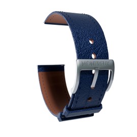 MONTREUX 20mm Luxury Ultra-Thin French Epsom Leather Straps - Non-Stiff, Pliable Luxury Quick Release Leather Watch Straps (Navy Blue)