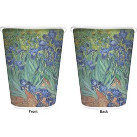 RNK Shops Irises (Van Gogh) Waste Basket - Double Sided (White)