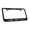 BARON-JEWELRY Faith License Plate Frame Holder - Faith Hope Love