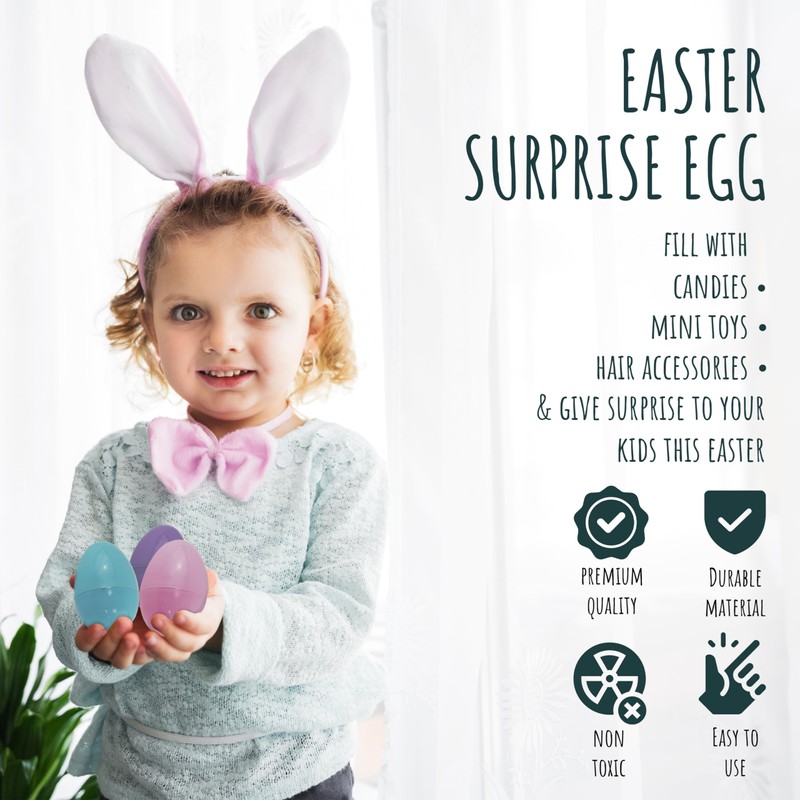 24Pcs Fillable Easter Eggs 5.5cm | Happy Easter Theme Party