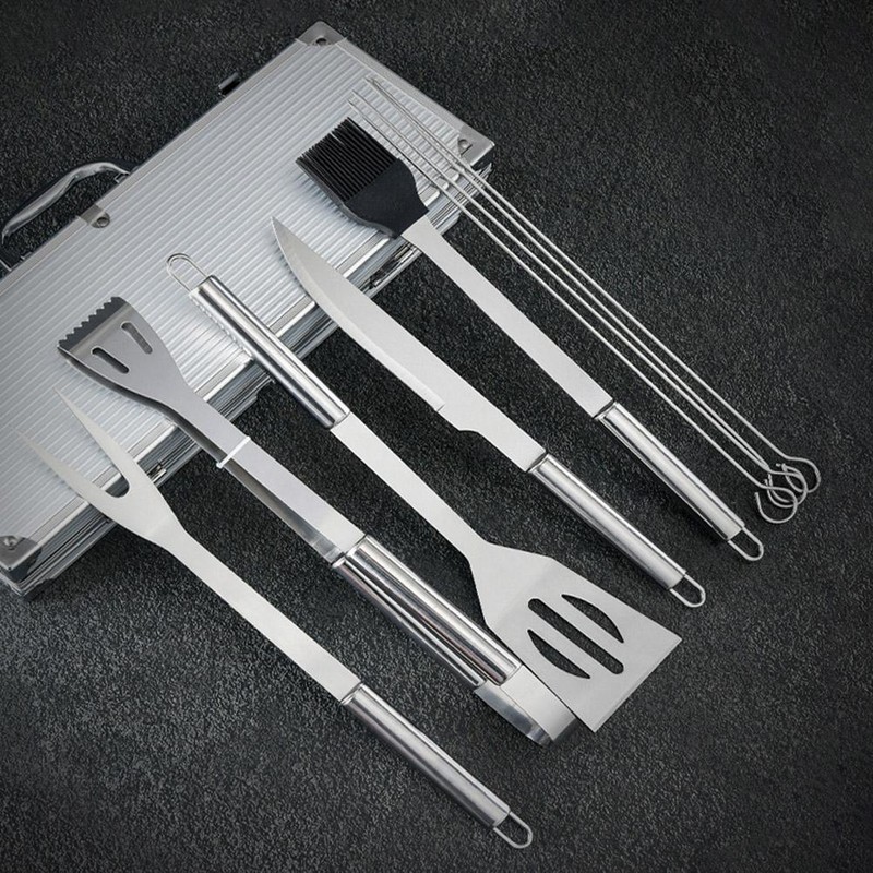 16Pcs Grilling Accessories Barbecue Grill Tools Set Stainless Steel Grilling