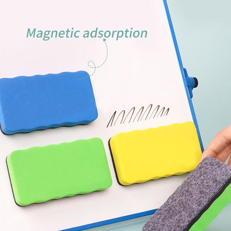 6 PCS Whiteboard Eraser, White Board Rubber, Magnetic Whiteboard Eraser