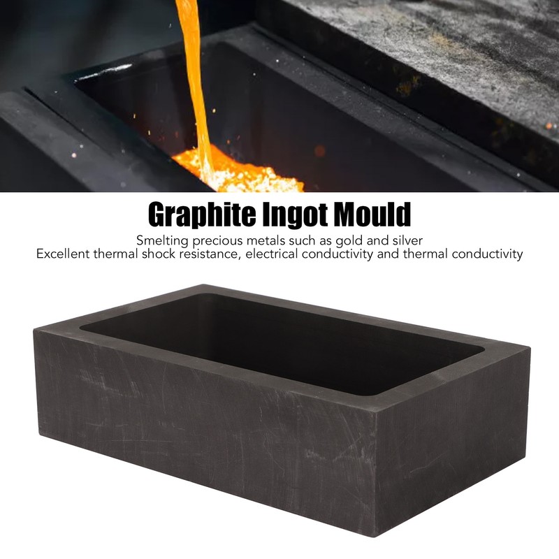5000g Capacity High Purity Graphite Crucible Metal Refining Mould Ingot