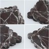 Kesoniku Square Marble Decorative Tray with Scalloped Edge, Luxury Natural