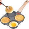 MINSHUXI 4 Intervals Fried Egg Pan, Aluminium Pancake Pan Non-Stick