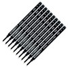 888F Pack of 10 Black Ceramic Rollerball Refills