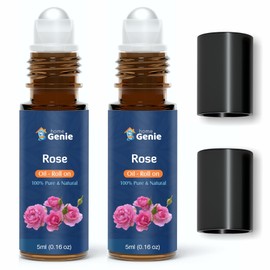 Home Genie Pure & Natural Rose Essential Oil Roll on - 5ml Pack of 2