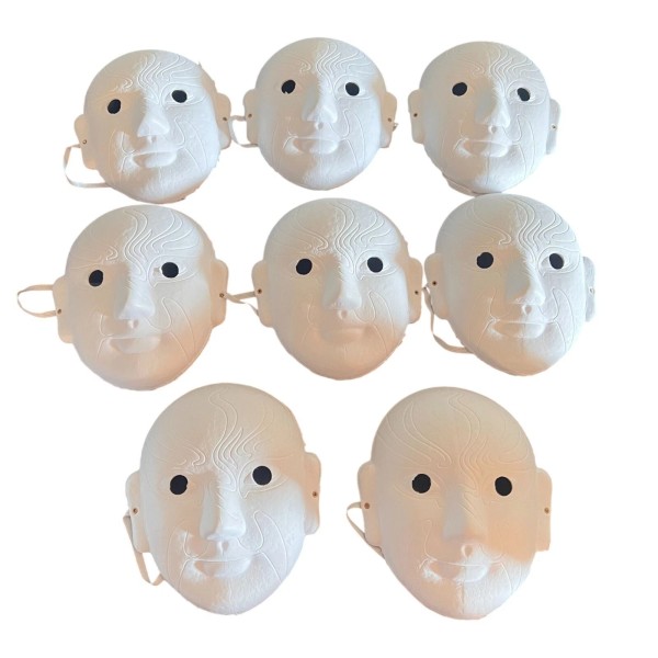 DIY Hand painted Face Mask White Paper chinese opera mask