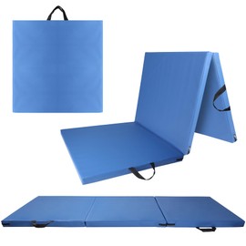 WAWINY 6ft x 2ft Folding Gymnastics Mat - 2-Inch Thick High Density Foam Yoga Mat, Non-Slip Gym Floor Mat for Home Workouts, Pilates & Stretching, Waterproof Oil-Proof Portable Exercise Mat.