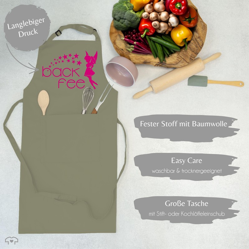 Shirtracer - Apron - Kitchen - Back Fairy Backfee, 8