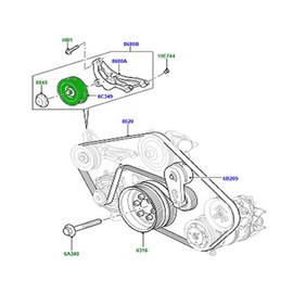 LAND ROVER IDLER PULLEY DRIVE BELT 90MM RANGE ROVER 10-12 13 LR4 RANGE ROVER SPORT 10-13 14 DISCOVERY NEW LR106769