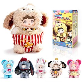 Mckkymi Plush Blind Box,Kawaii Nommi About The Childhood Series Stuffed Blind Box Doll 1PC,Unique Designs Keychain & Bag Charm,Cute Anime Vinyl Plushies Collectible for Birthday (Random 1PC)