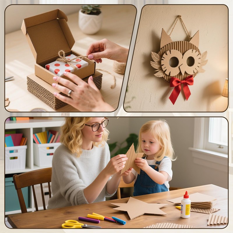 Coco Berming Pack of 30 A4 Corrugated Cardboard for Crafts,