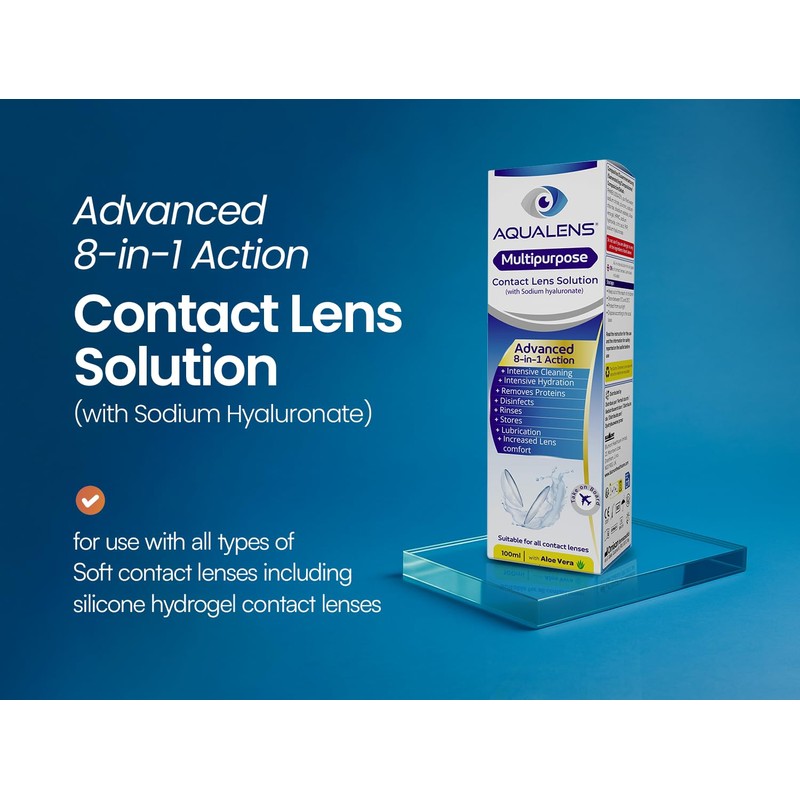 Aqualens Contact Lens Solution · in-Flight Pack · 100ml ·