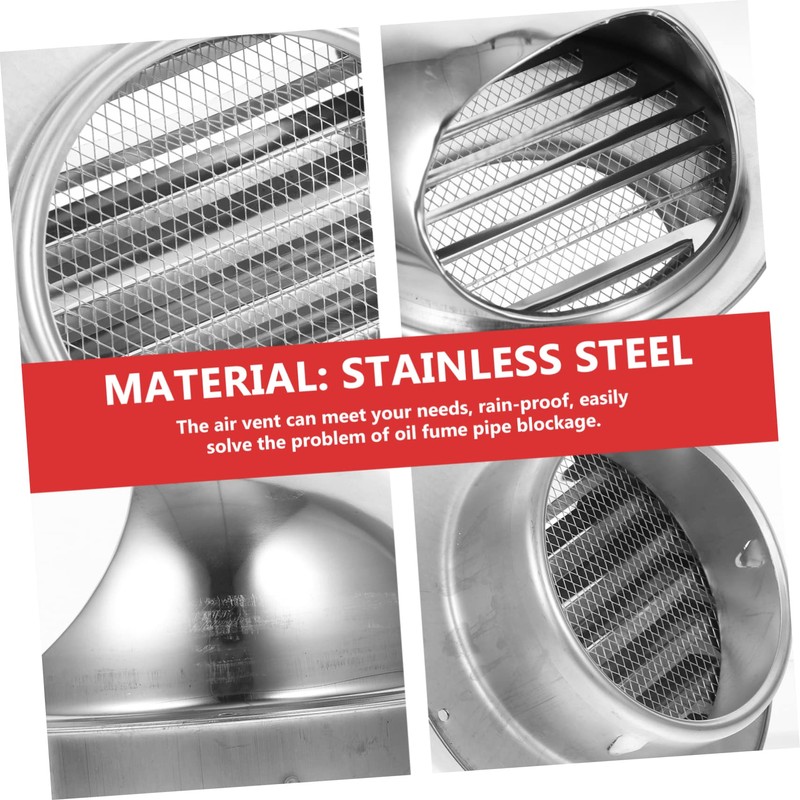 Operitacx Stainless Steel Outdoor Dryer Vent Cover Wall Mount Soffit