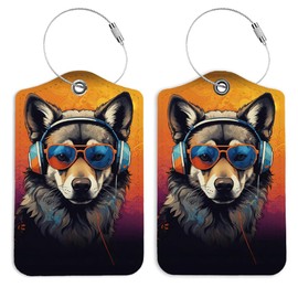 LARTSFRO Gamer Game Dog Luggage Tags for Suitcases, Luggage Tag, Backpack Tags for Boys, Back to School, Game Gifts 2 Pack Travel Luggage Tag, Teen Game Gifts Suitcase Tags, Traveling Accessories