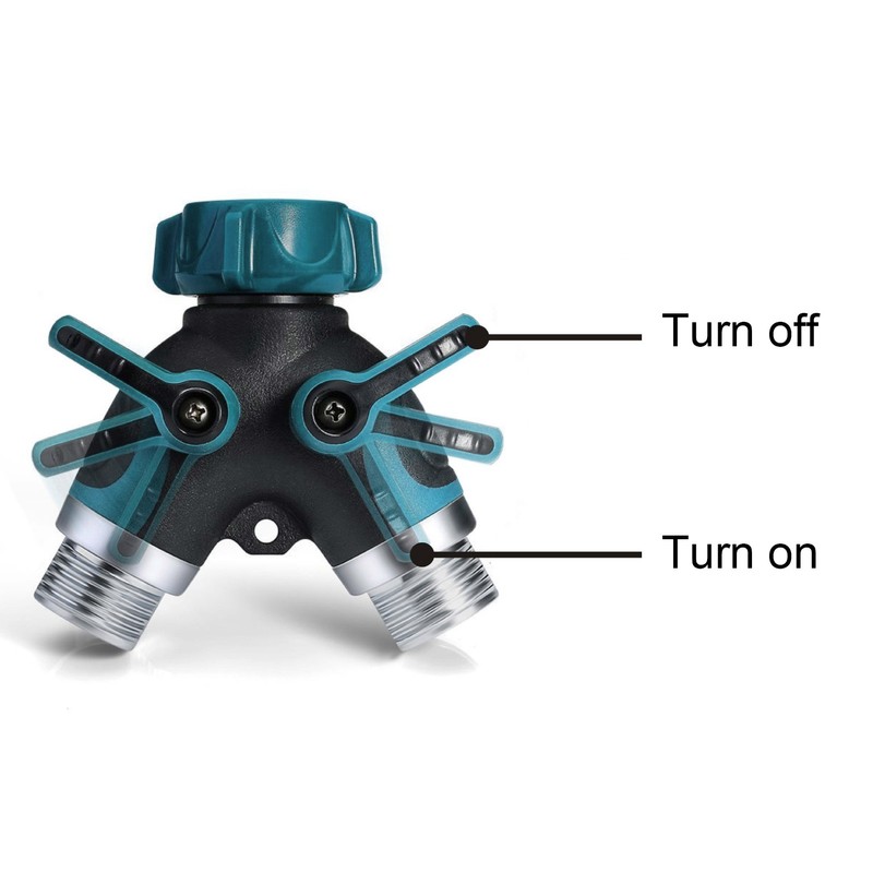 2 Way Y Hose Connector for Garden Water Pipe Splitter