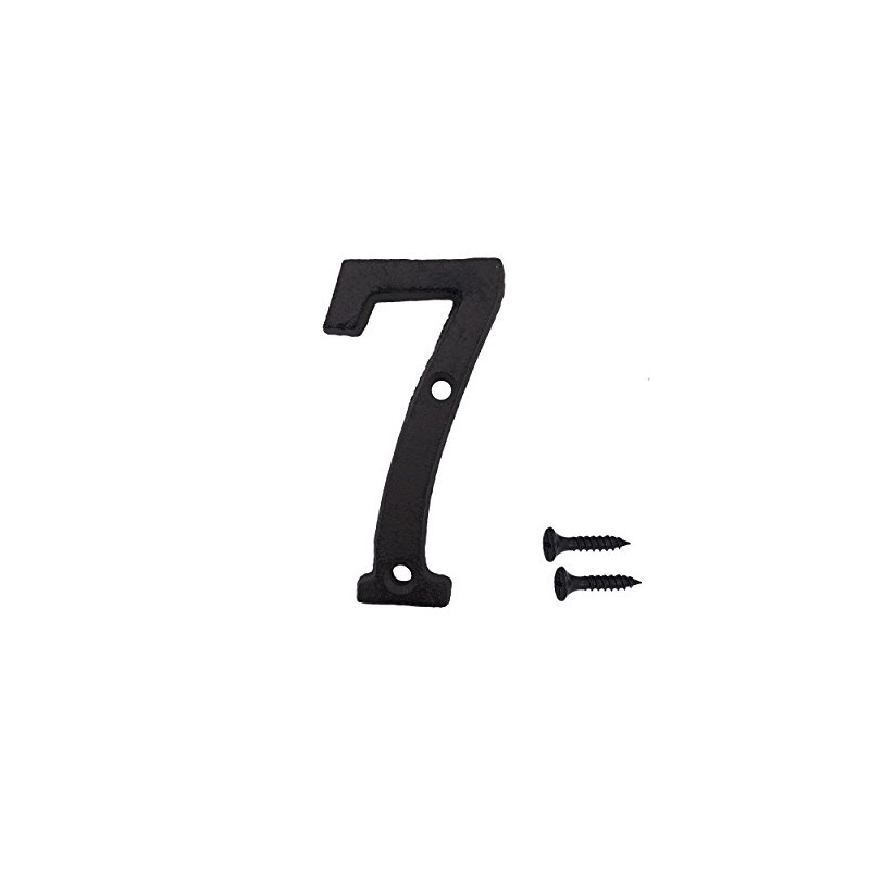 TripDock 3 Inch Wrought Iron House Number, Matching Screws Included