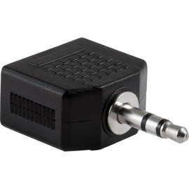 Ativa® 3.5mm Stereo Headphone Splitter, Black, 26921