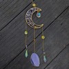 Yabbcky Moon Sun Catcher, Crystal Suncatcher Prism Hanging with Agate