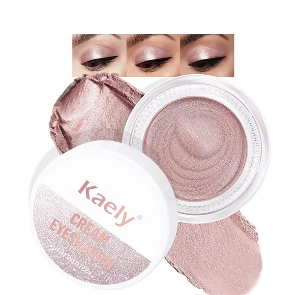 CAKAILA Single Cream Eye Shadow,Praline Metallic Glitter Shimmer High Pigment