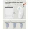 SONGMICS Trash Bags for 12-14.5 Gallon (45-55L) Trash Cans, 120