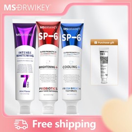 MSDRWIKEY Valentine's Day Toothpaste Gift Box (4-Piece): 7Pro Sparkling Fresh Toothpaste, SP-6 Whitening Toothpaste, Fresh Mint Toothpaste, and Probiotic Fresh Breath Spray – A Thoughtful Gift for a Confident Smile - Specification: 3-Color+75nHAP