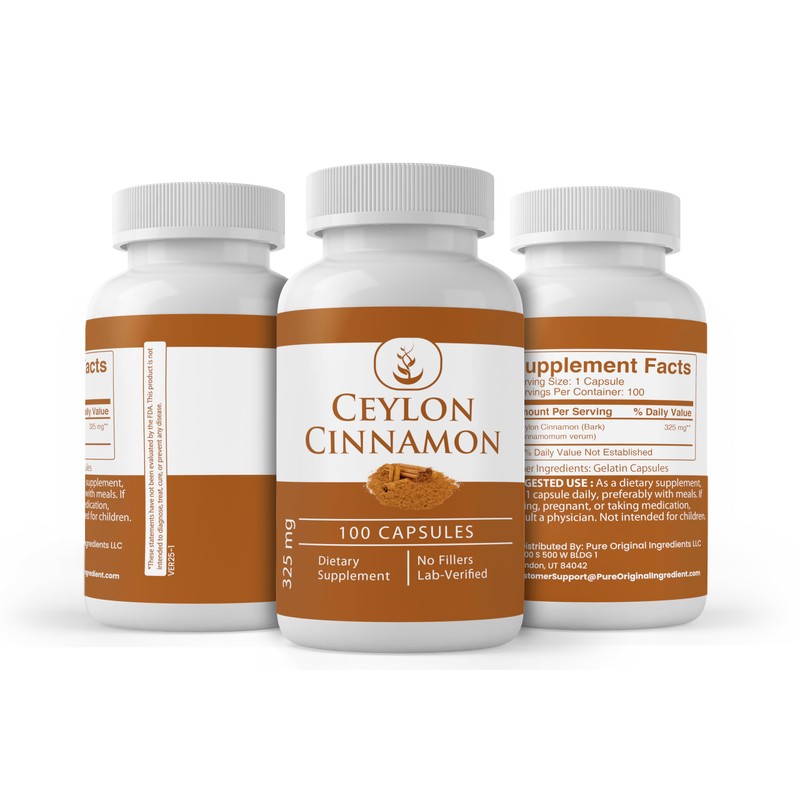 PURE ORIGINAL INGREDIENTS Ceylon Cinnamon, Always Pure, No Additives Or