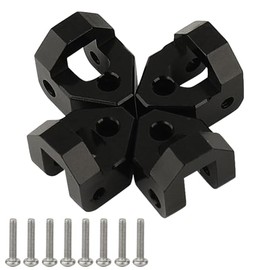 RZXYLRC 4PCS Metal Shock Towers Front & Rear Heighten Shocks Mount +7MM for TRX4M TRX4-M Bronco Defender 1/18 RC Crawler Car Parts (Black)