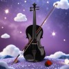 Unbranded New 4/4 Acoustic Black Violin Case Sets with Bow