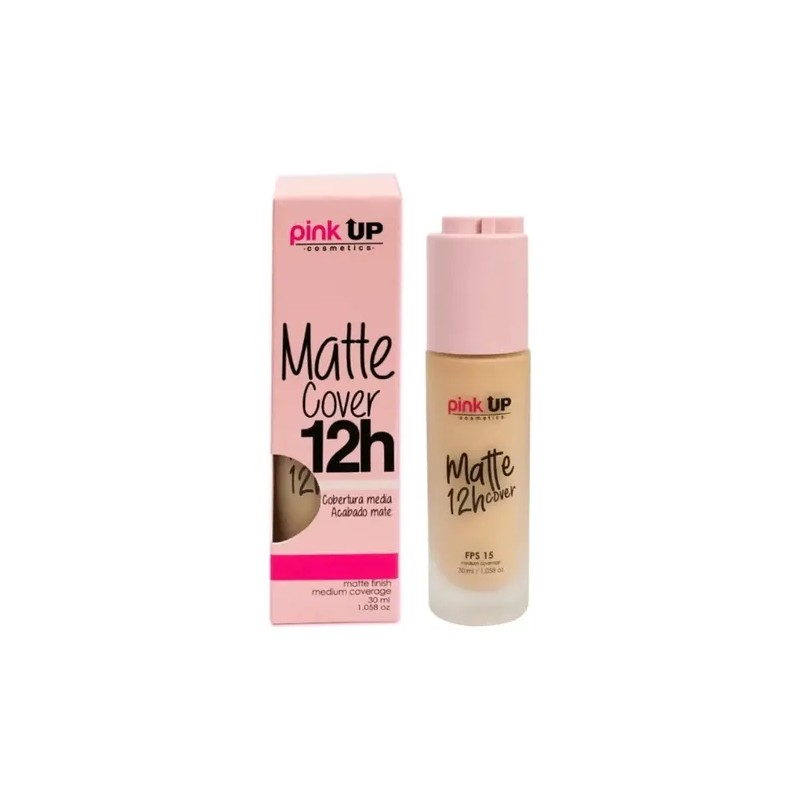 Base de maquillaje líquida Pink Up Rostro Matte Cover 12H
