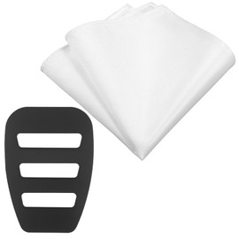 Qianyu 2 Stück Einstecktuch Halter Set Stofftaschentücher Herren Anzüge Abendessen Jacken Einstecktücher Einstecktuch in Einfarbig Uni Für GeschäFtstreffen Hochzeit Party Zubehör